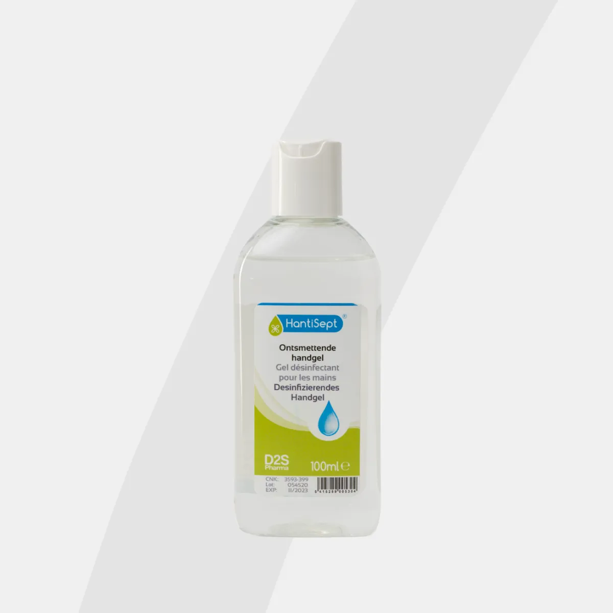 Ontsmettende handgel label