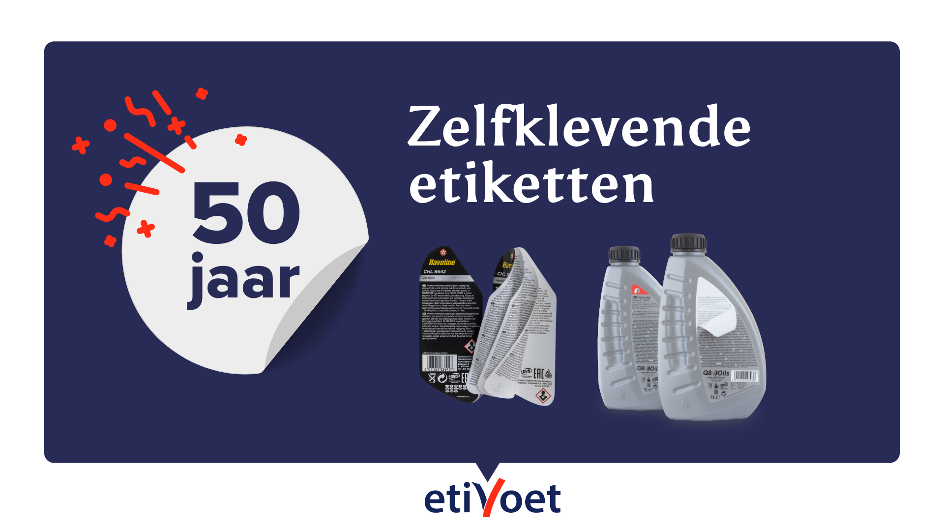 50 jaar zelfklevende etiketten