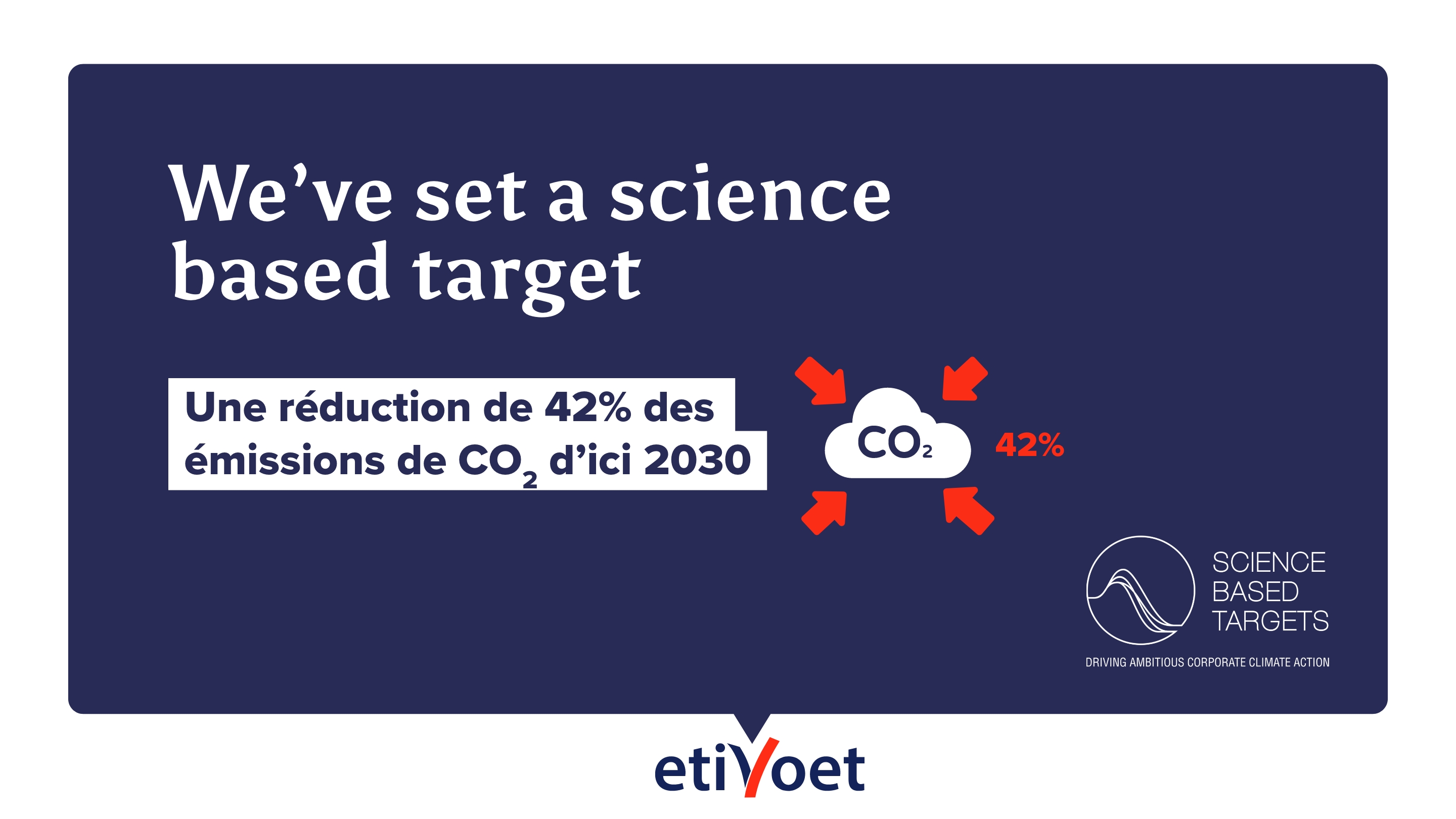 Etivoet vise une réduction des émissions de CO2 de 42% d'ici 2030